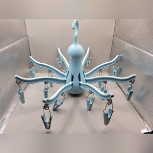 IKEA PRESSA Hanging Dryer 16 Clip Octopus Clothes Air Dry Rack Blue